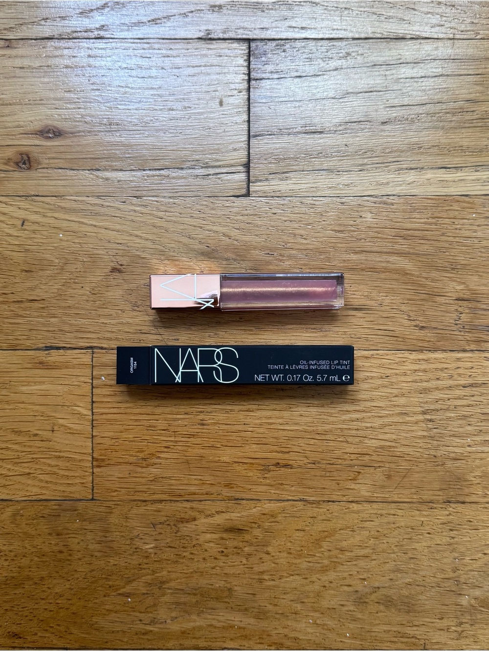 NWT NARS Cosmetics oil-infused lip tint, orgasm boxed